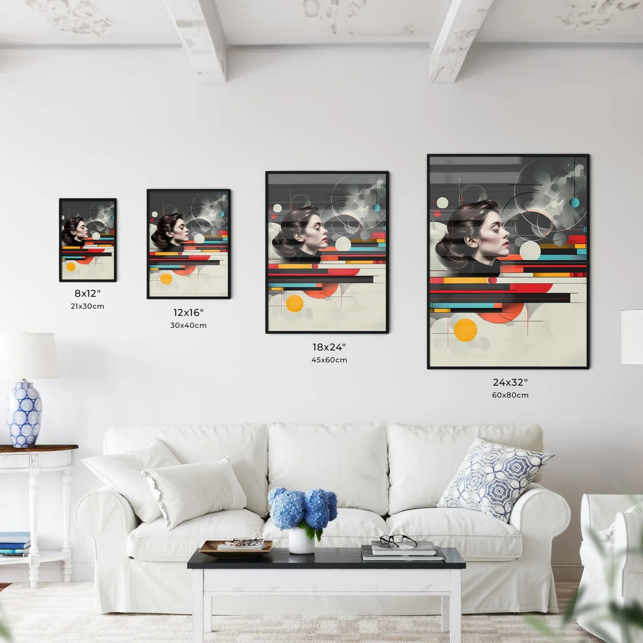 Vibrant Bauhaus-style Artwork - Kitchen Hangings