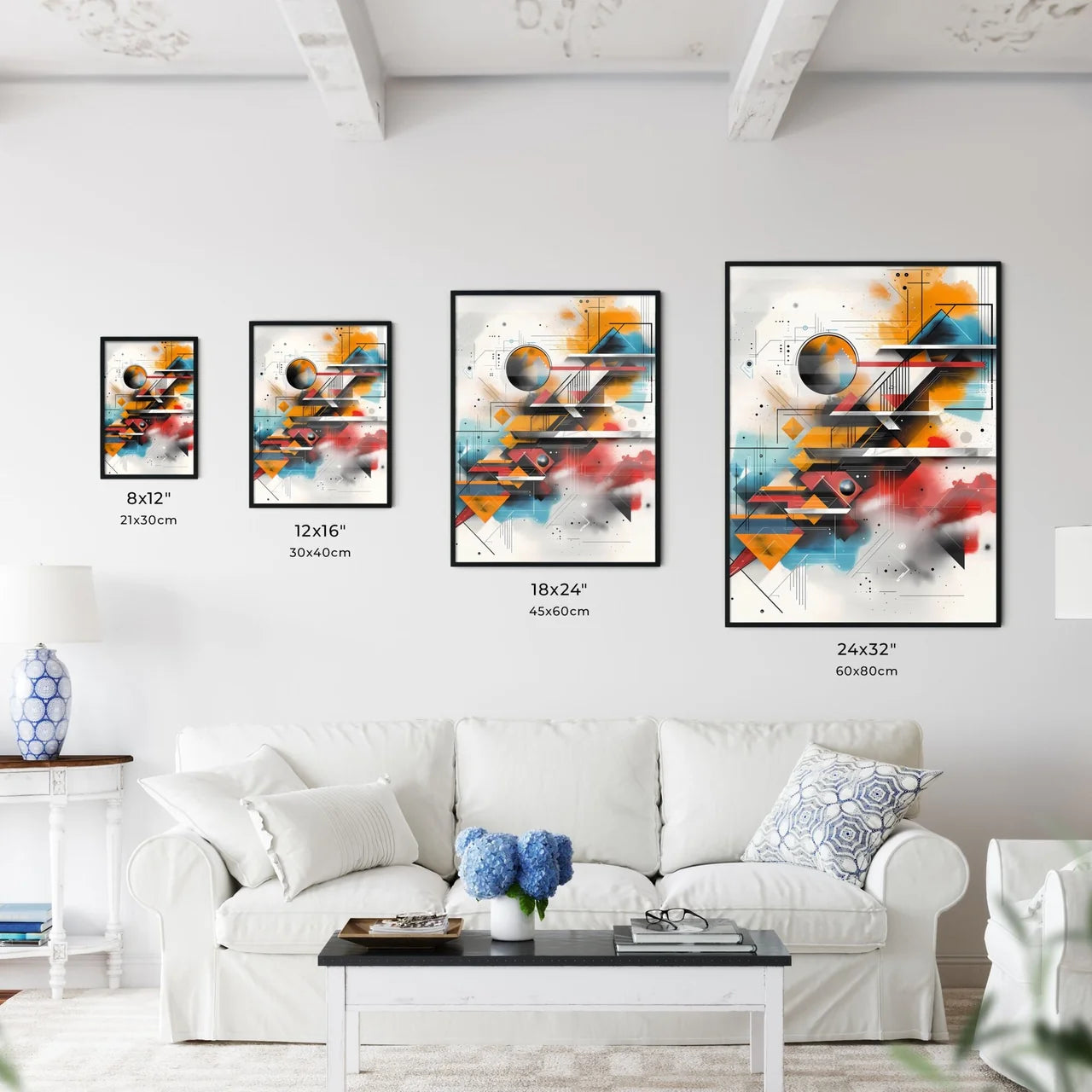 Modern Bauhaus art painting for homepage of  - Kitchen Hangings