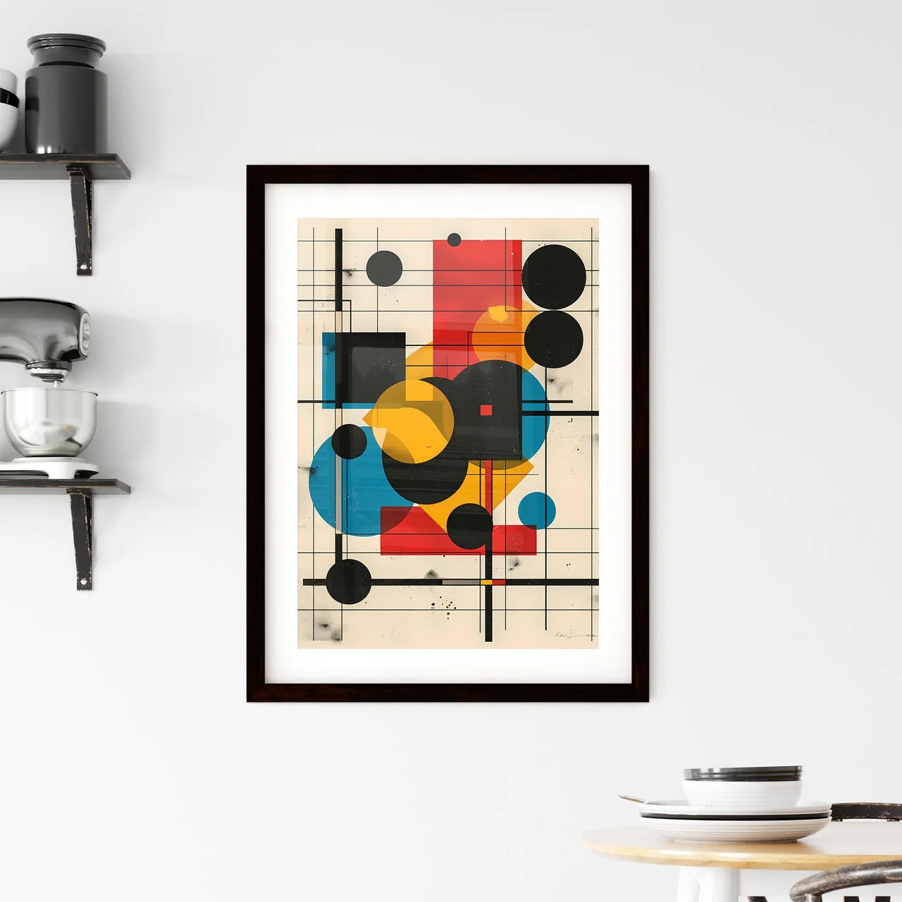 Abstract Geometric Art Poster Framed Print