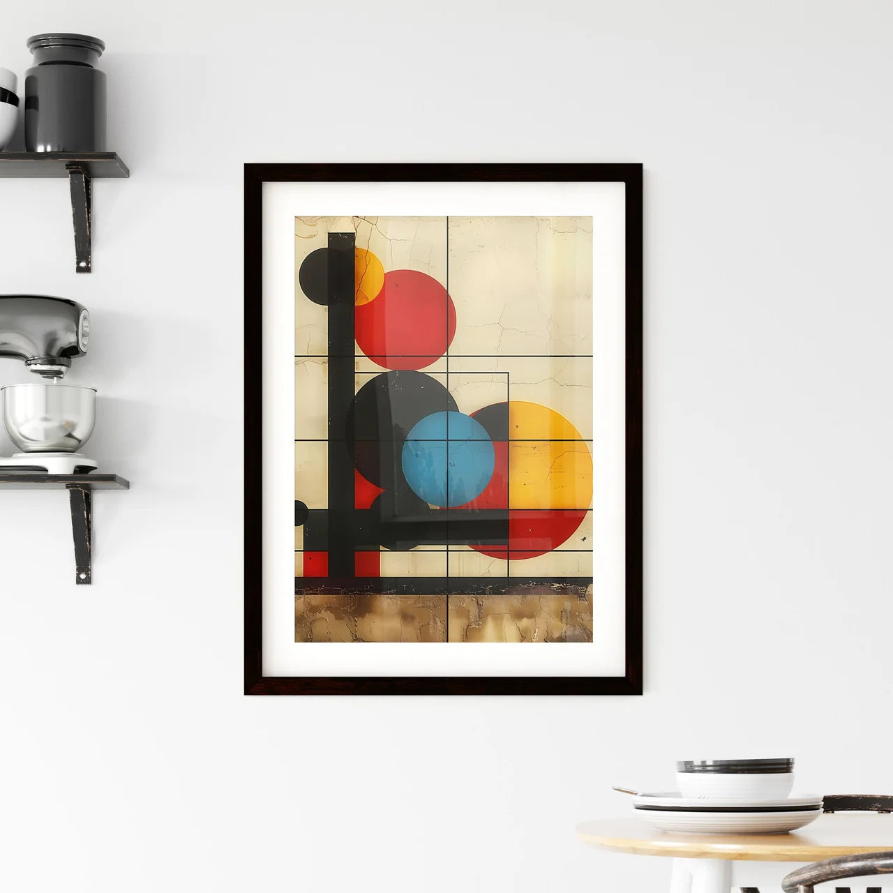 Abstract Geometric Art Poster Framed Print