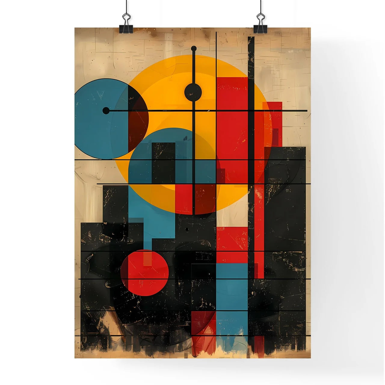 Abstract Geometric Shapes Art Print Poster