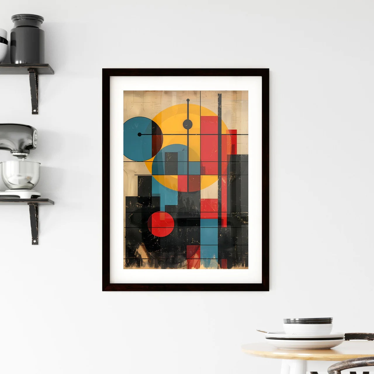 Abstract Geometric Shapes Art Print Framed Print