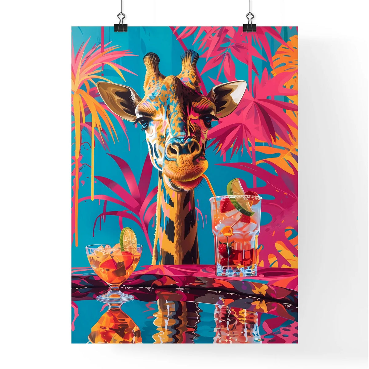Vibrant Psychedelic Pool Part Poster