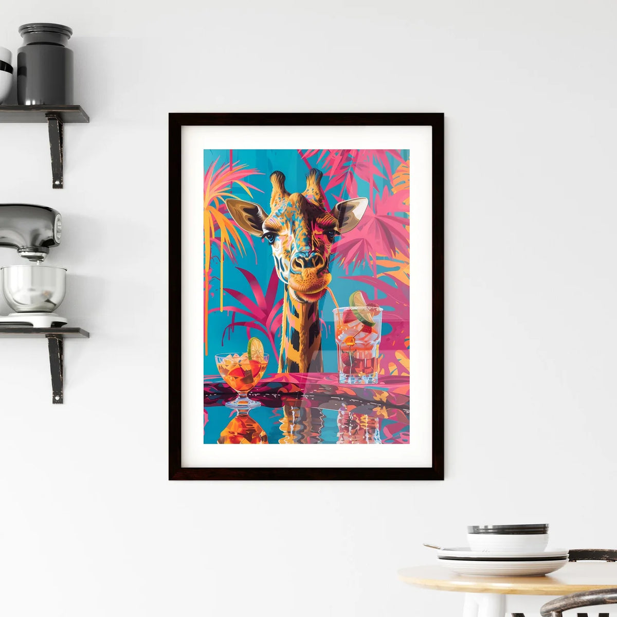 Vibrant Psychedelic Pool Part Framed Print