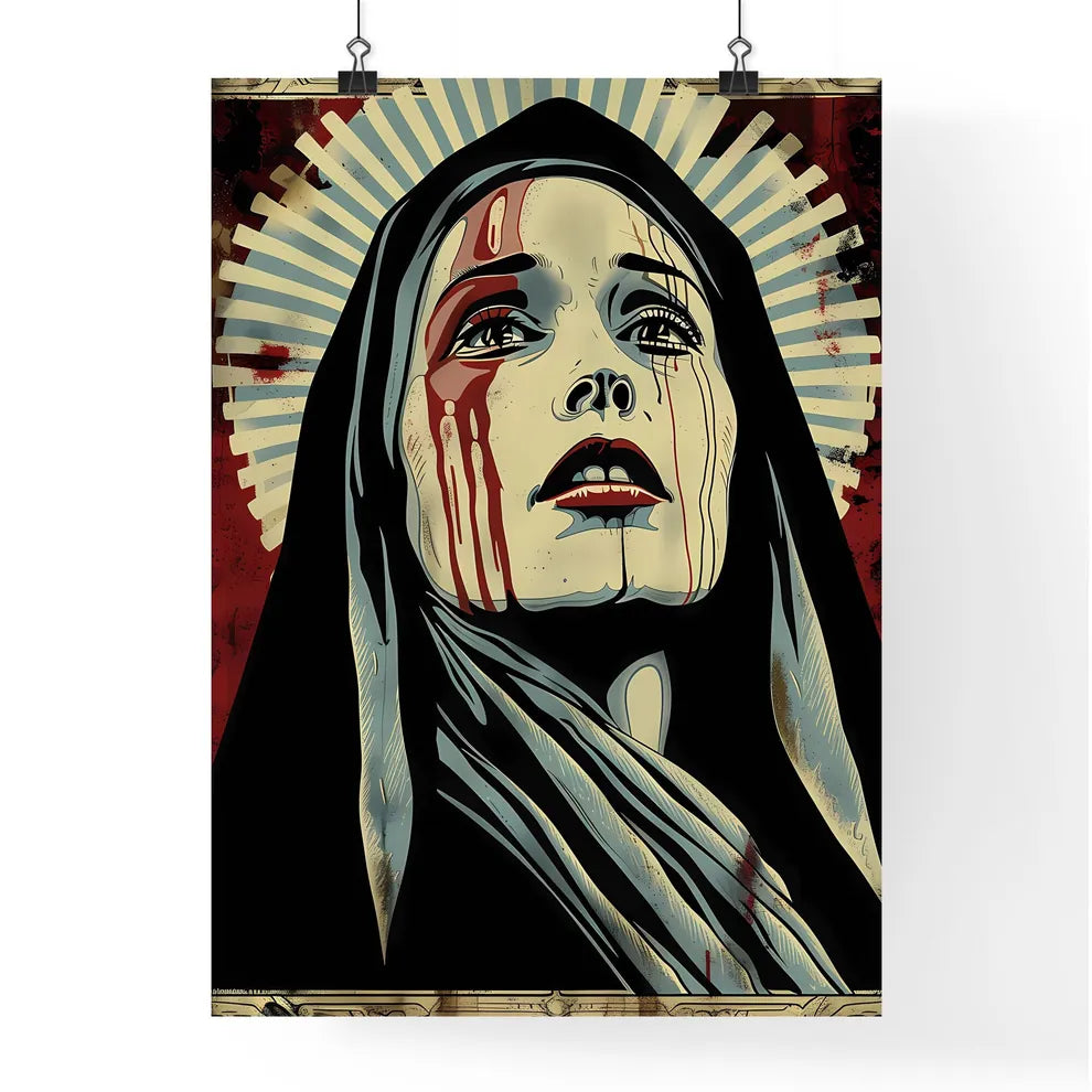 Pop Art Vectorized Religious Occult Gothic H Poster