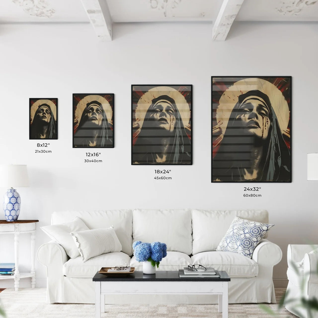 Mystical Portrait of Madonna in Intricate Po - Kitchen Hangings