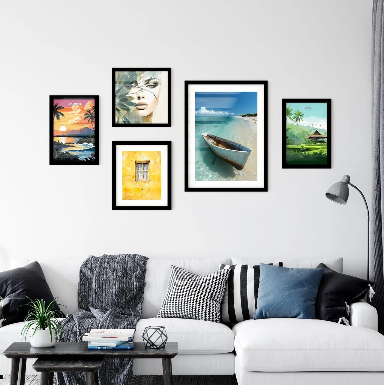 Exquisite Tropical Painting Depicting a Moza Wall Art