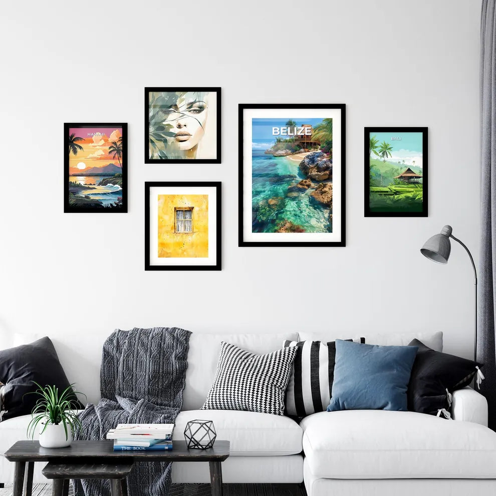 Belize North America Abstract Painting Beach Wall Art