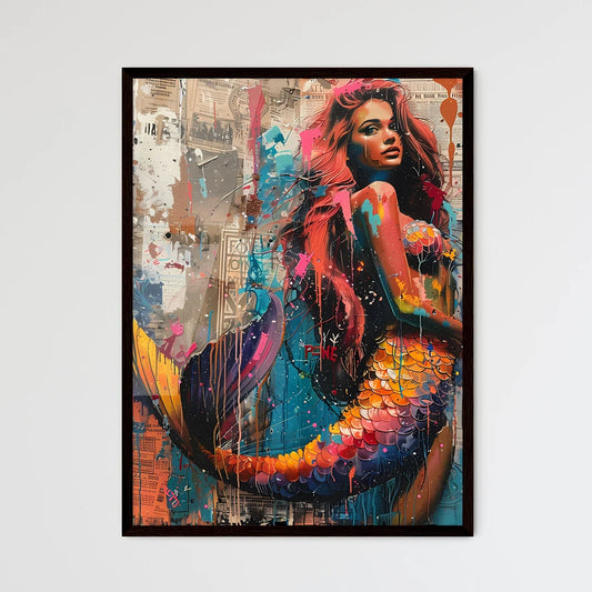 Vibrant Birth of a Mermaid - Framed Art Print