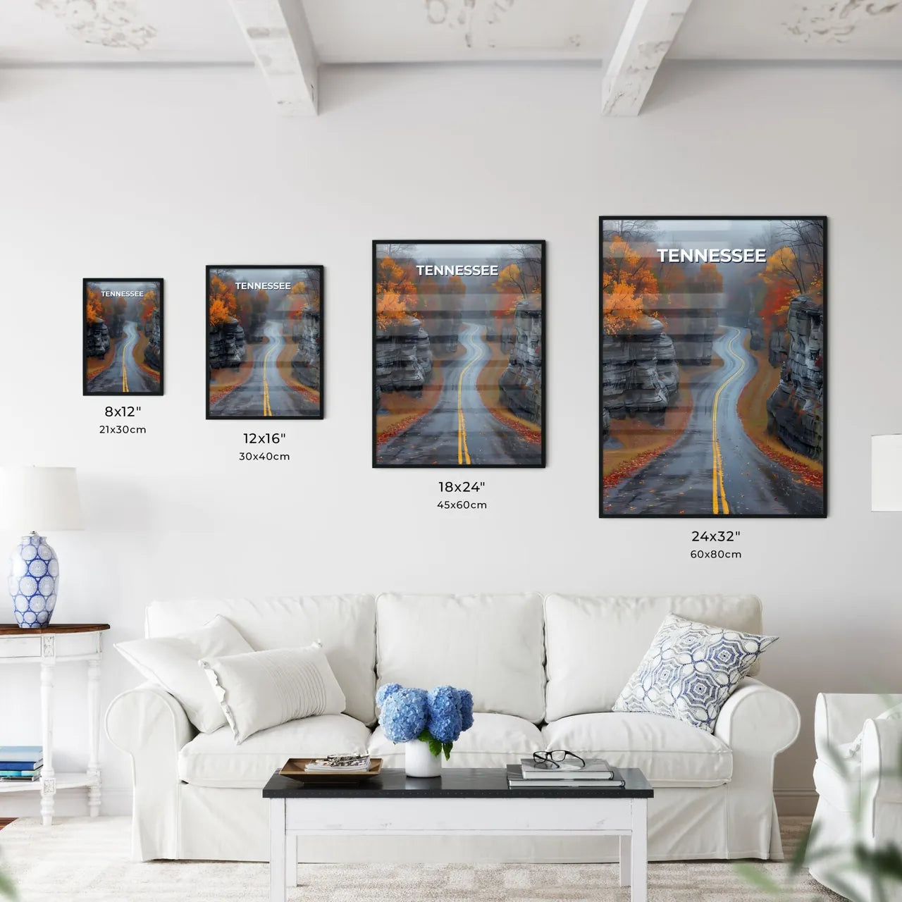 Vibrant Painted Road Scene Through Captivati - Kitchen Hangings
