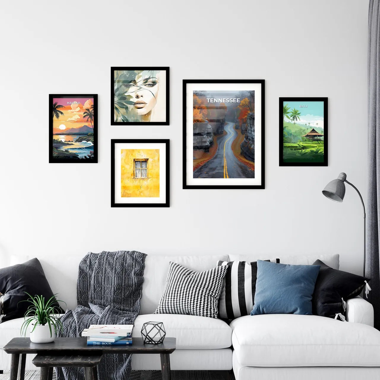 Vibrant Painted Road Scene Through Captivati Wall Art