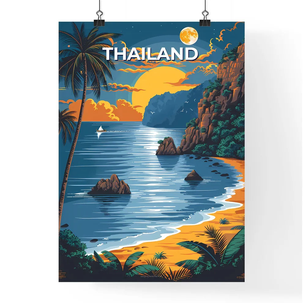 Thailand Southeast Asia painting art beach p Poster