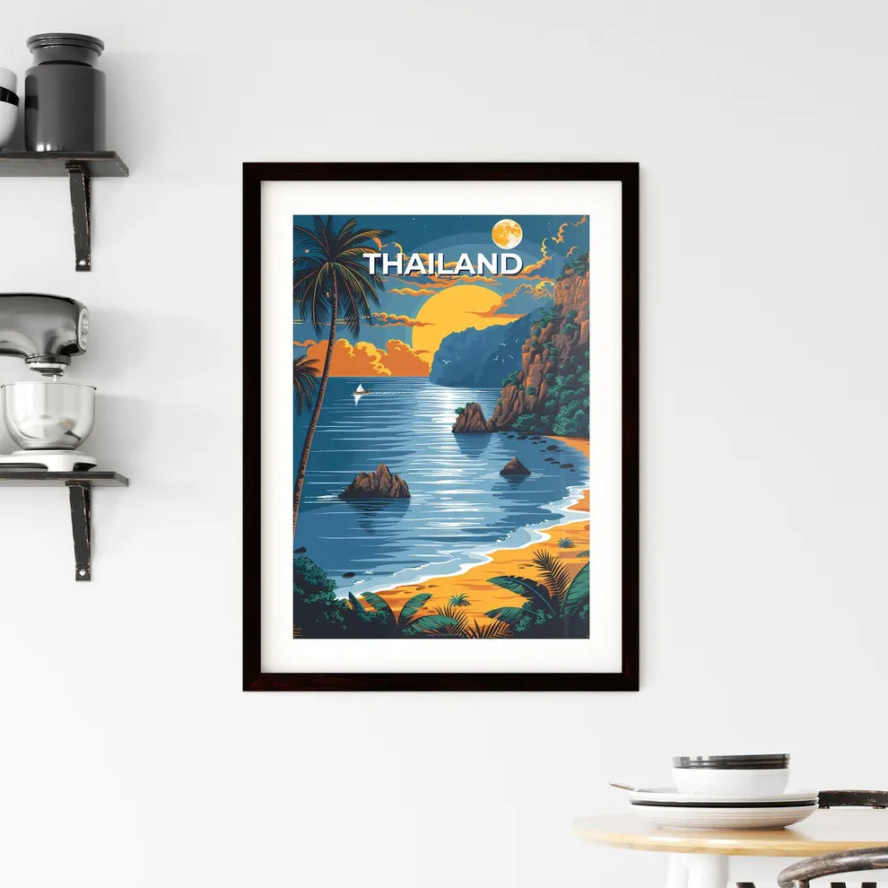 Thailand Southeast Asia painting art beach p Framed Print