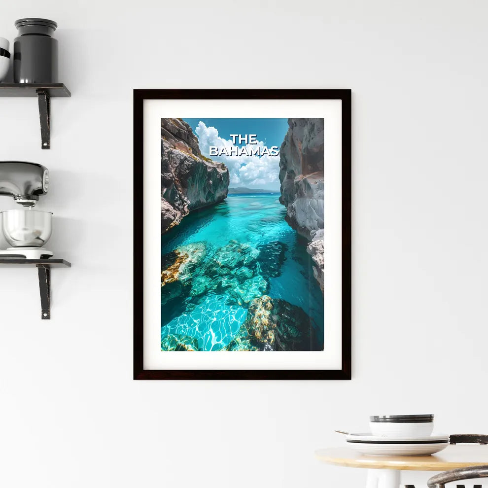 Vibrant Blue Waterscape Painting of Tranquil Framed Print