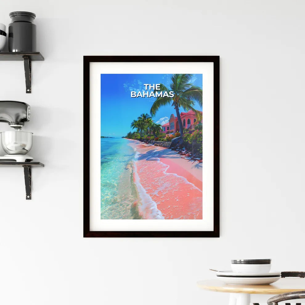 Vibrant Bahamas Beach Scene Framed Print
