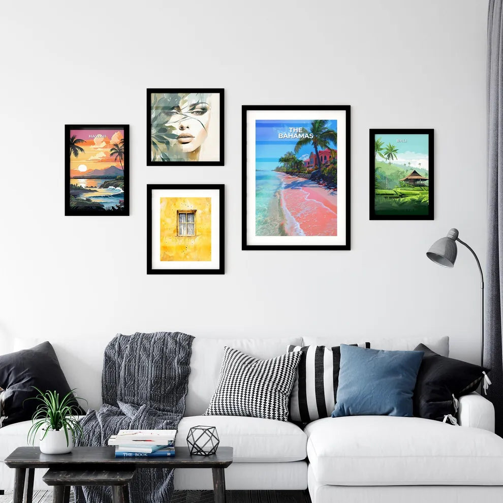 Vibrant Bahamas Beach Scene Wall Art