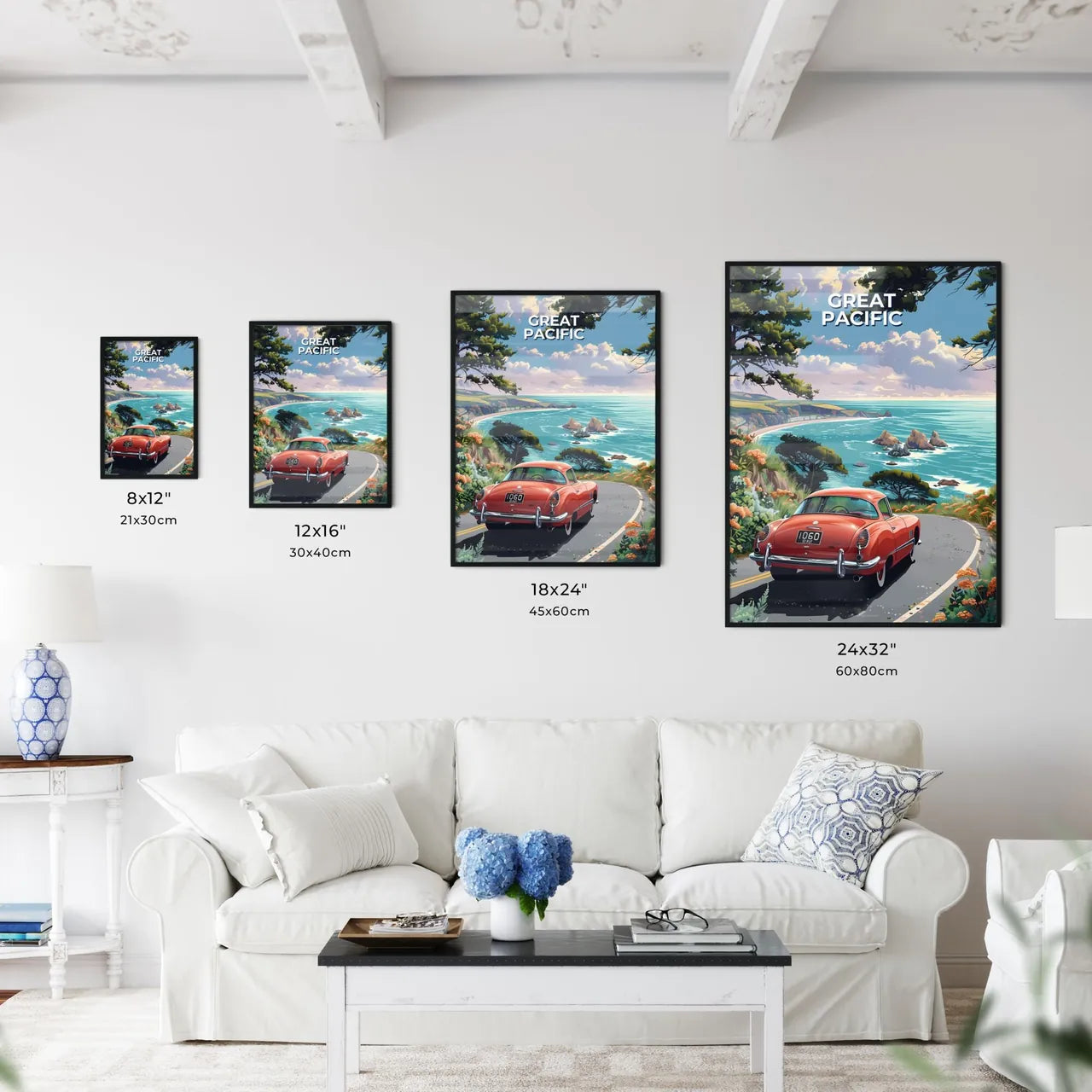 Vibrant Painting of the Great Pacific Ocean  - Kitchen Hangings