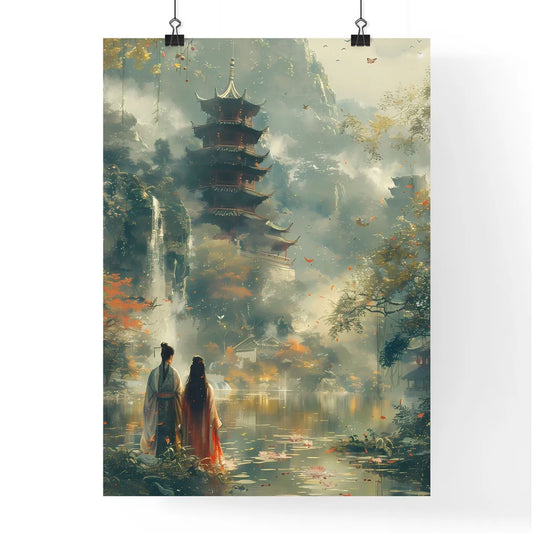 Qingming Festival Spring Rejuvenation Artwork Painting Pagoda Earth Revival Poster