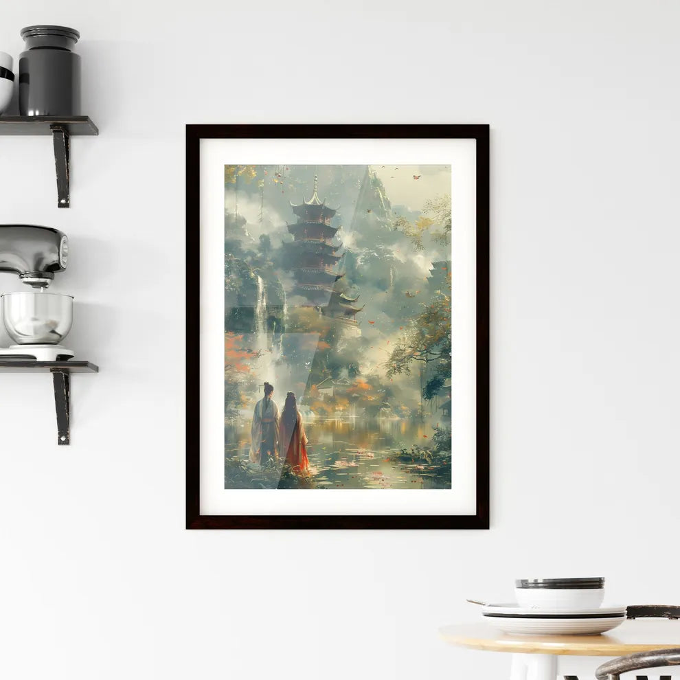 Qingming Festival Spring Rejuvenation Artwork Painting Pagoda Earth Revival Custom Print