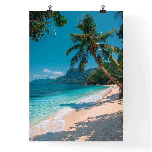 Vibrant Painting of Phuket's White Sandy Bea Poster