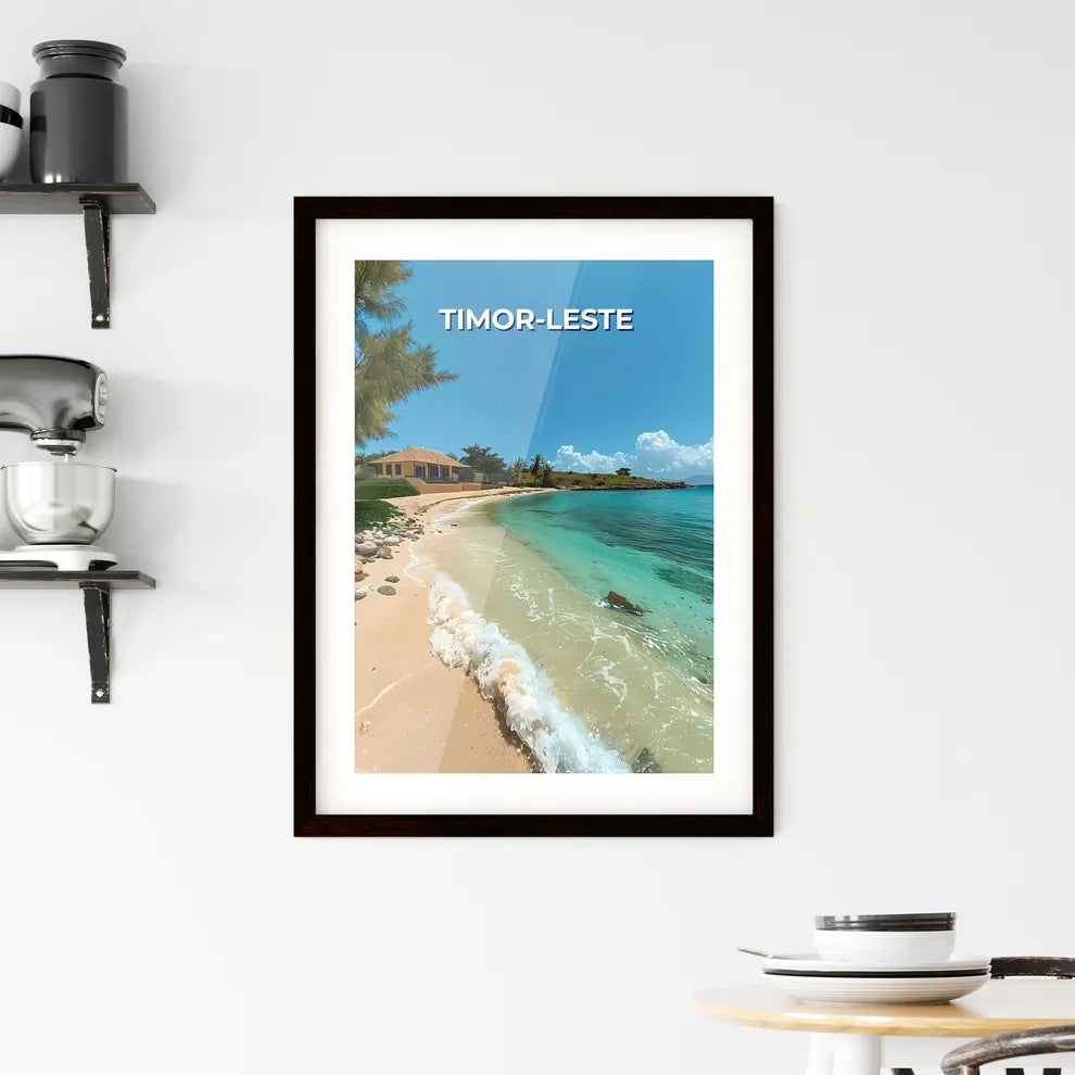 Artistic Impression of a Beach in Timor-Lest Framed Print