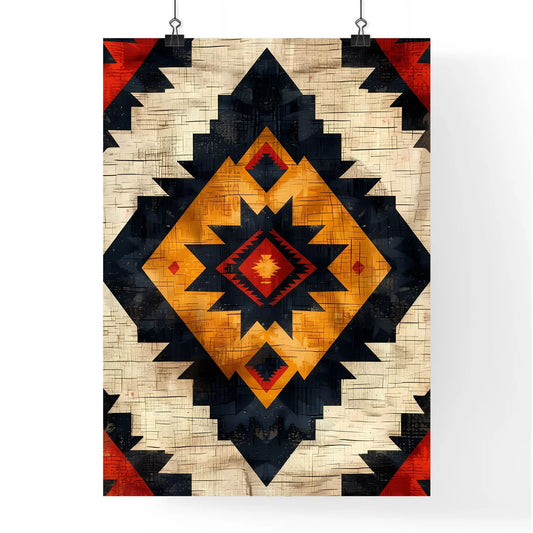 Triangular Aztec Fabric Ikat Seamless Patter Poster