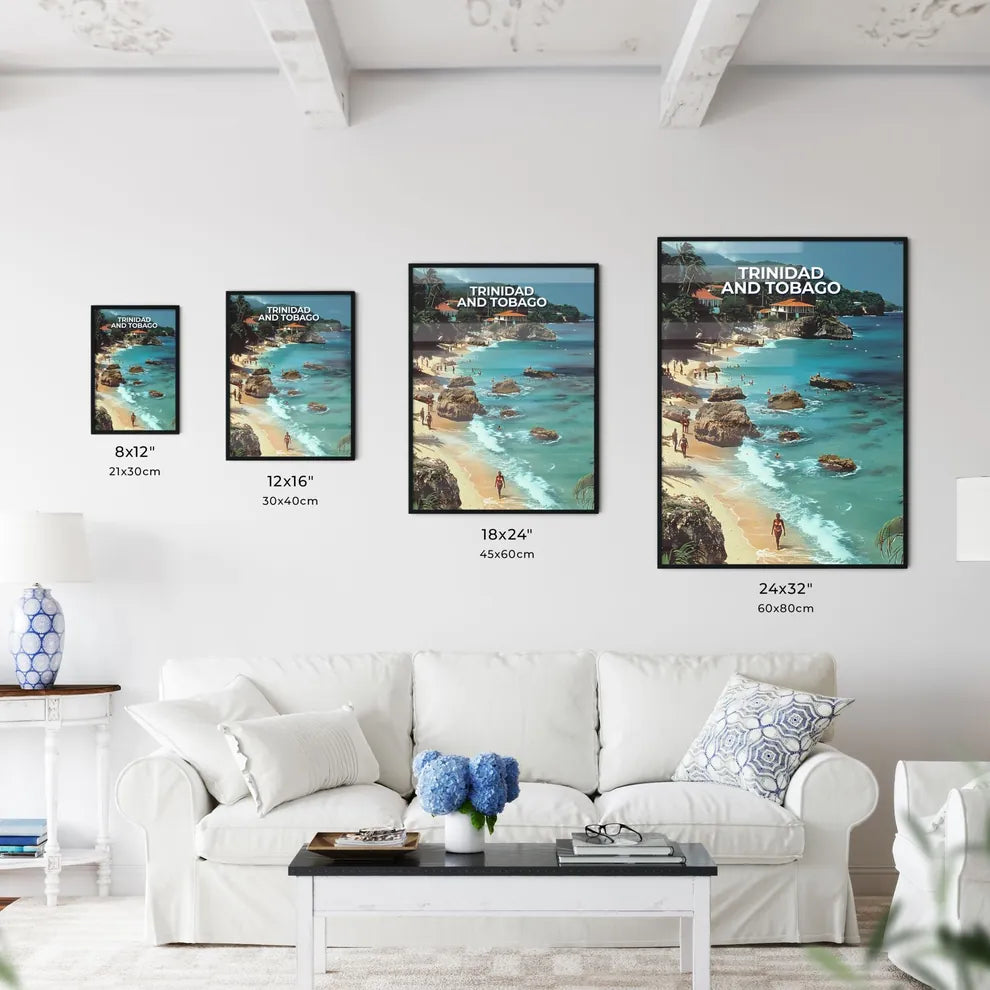 Artful Depiction of Trinidad and Tobago Beac - Kitchen Hangings