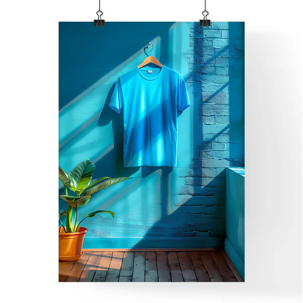 Blue T-Shirt Poster