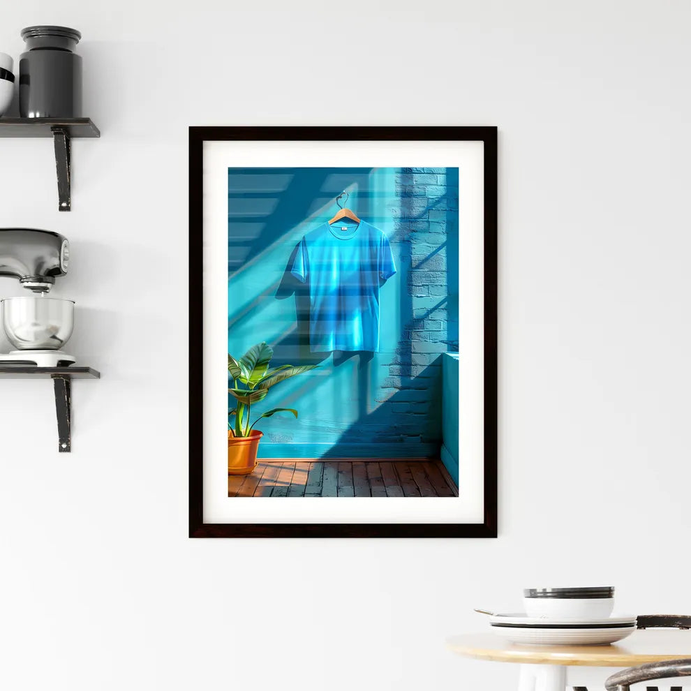 Blue T-Shirt Framed Print
