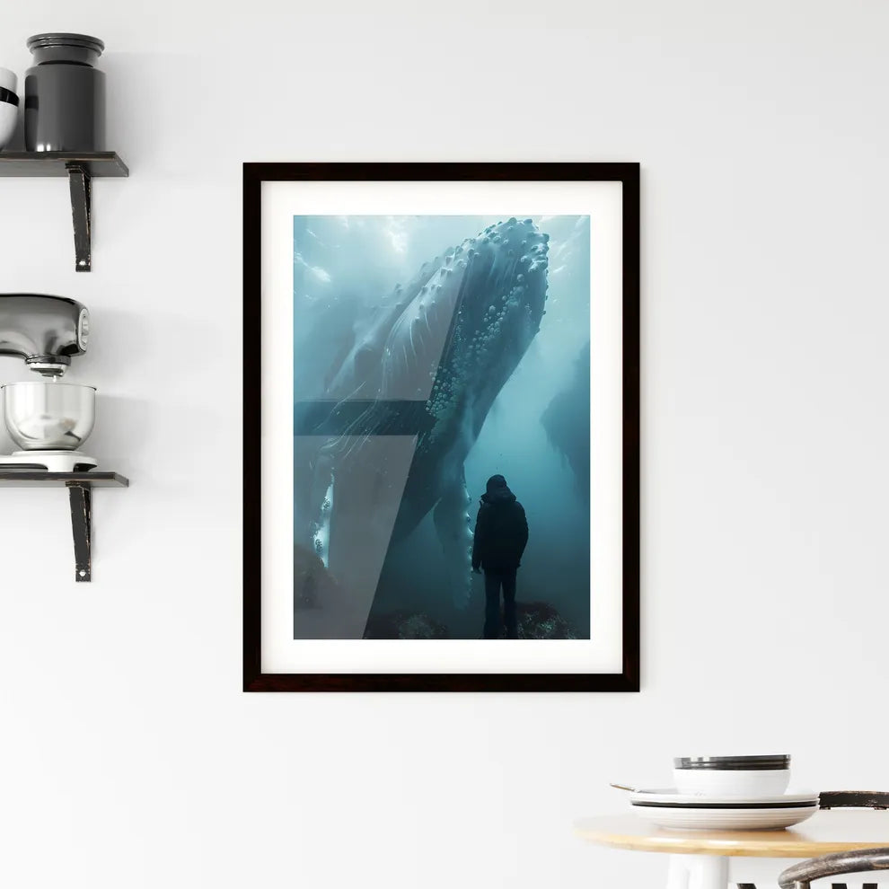 Vibrant underwater painting o Framed Print