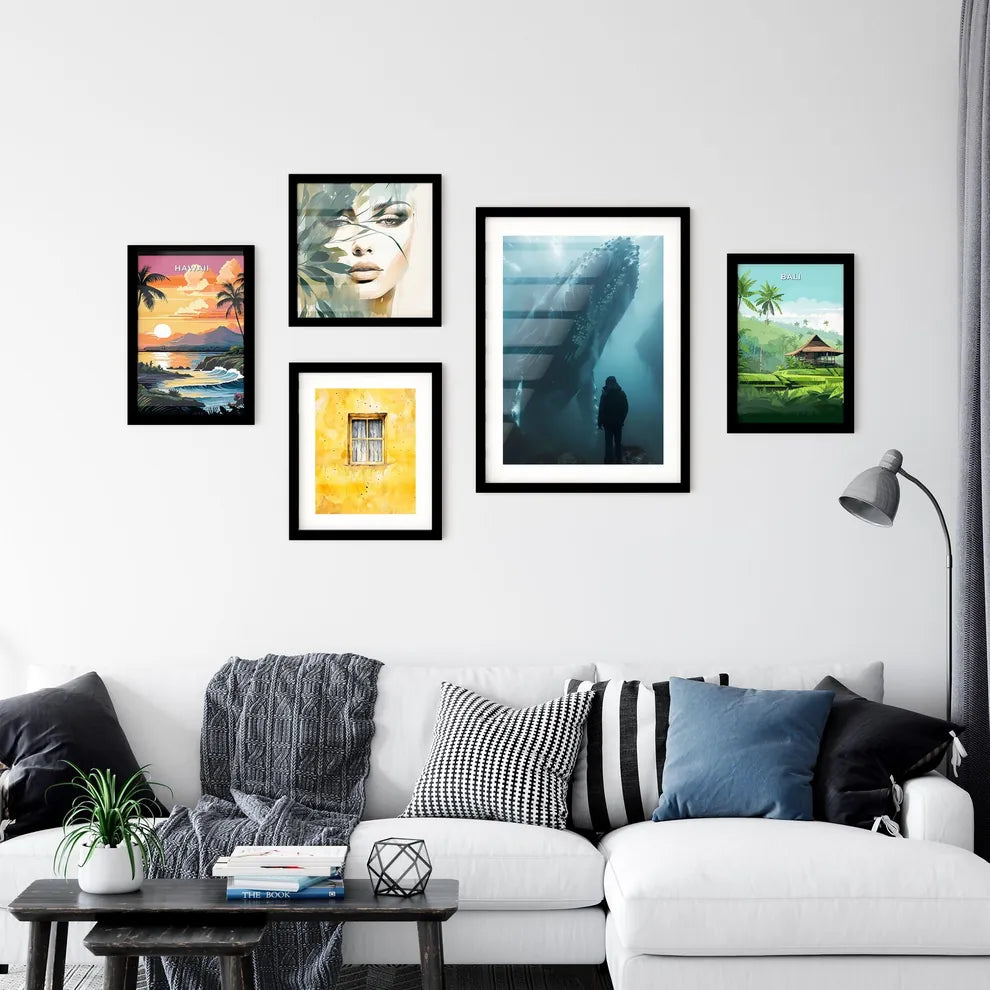 Vibrant underwater painting o Art Print