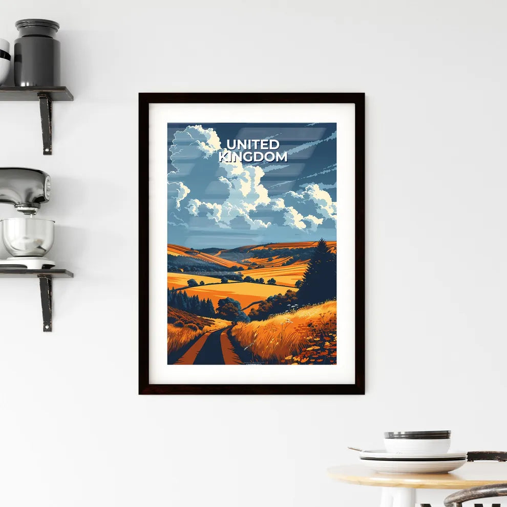 Vibrant Landscape Painting Depicting Pastora Framed Print