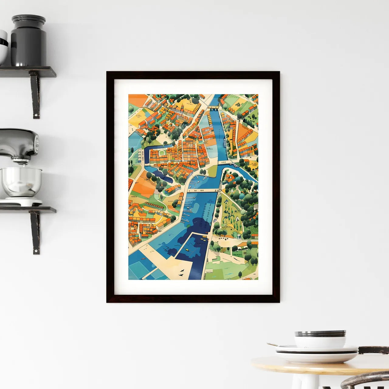 Cityscape Painting Framed Print