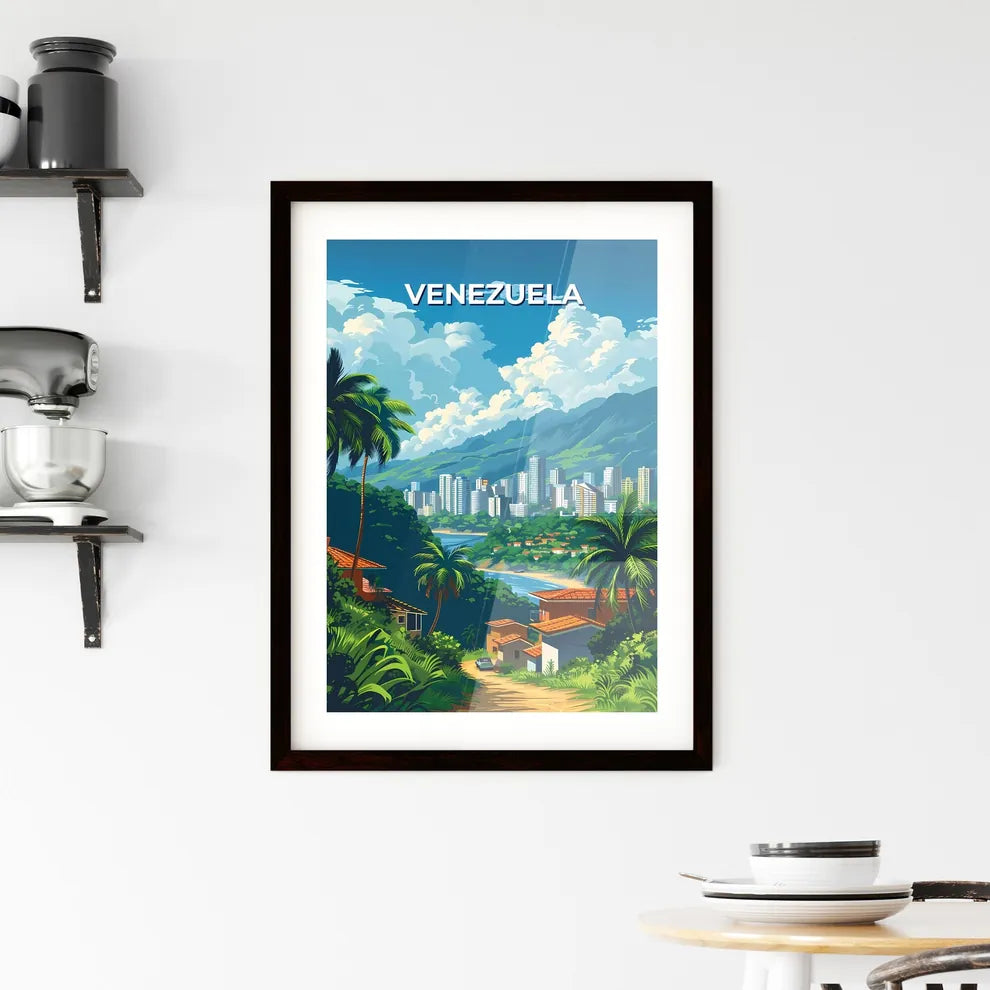 Cityscape Painting Venezuelan Andes South America Art Custom Print