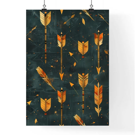 Seamless Pattern of Native American Drums an Poster
