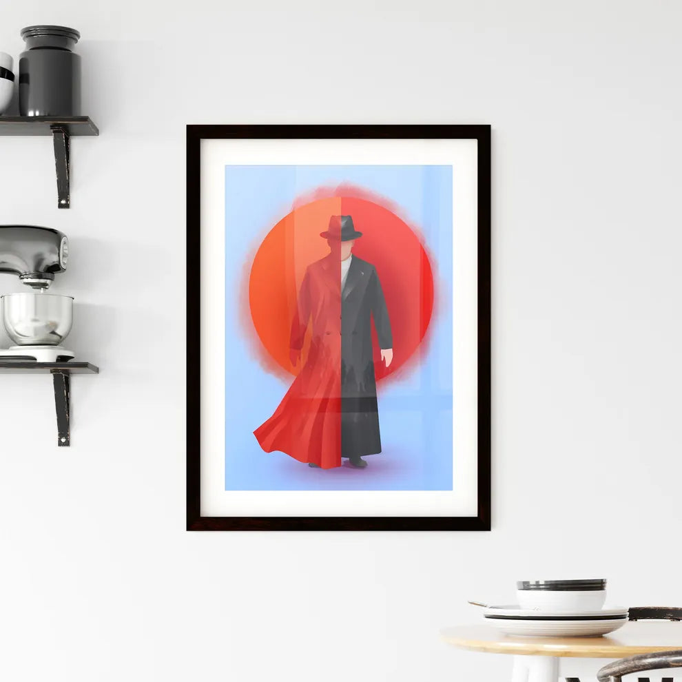 Minimalist Art - Vibrant Painting - Man in C Framed Print
