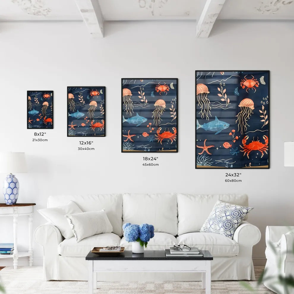 Vibrant Blue Marine Canvas Ar Size Chart