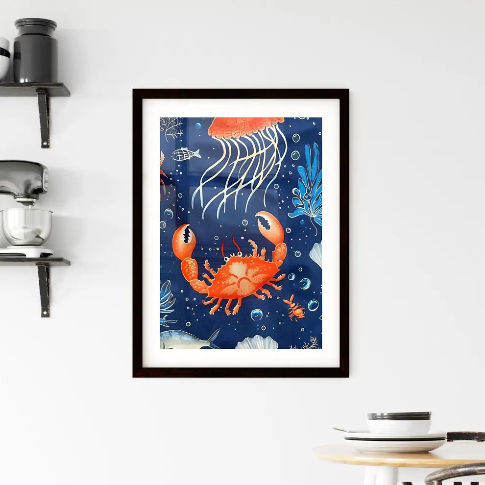 Vibrant Blue Fabric with Play Framed Print