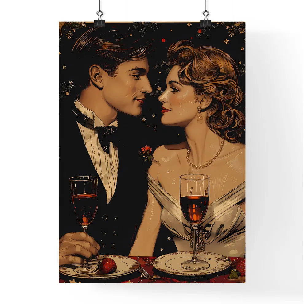 Retro New Year's Eve painting art featuring  Poster