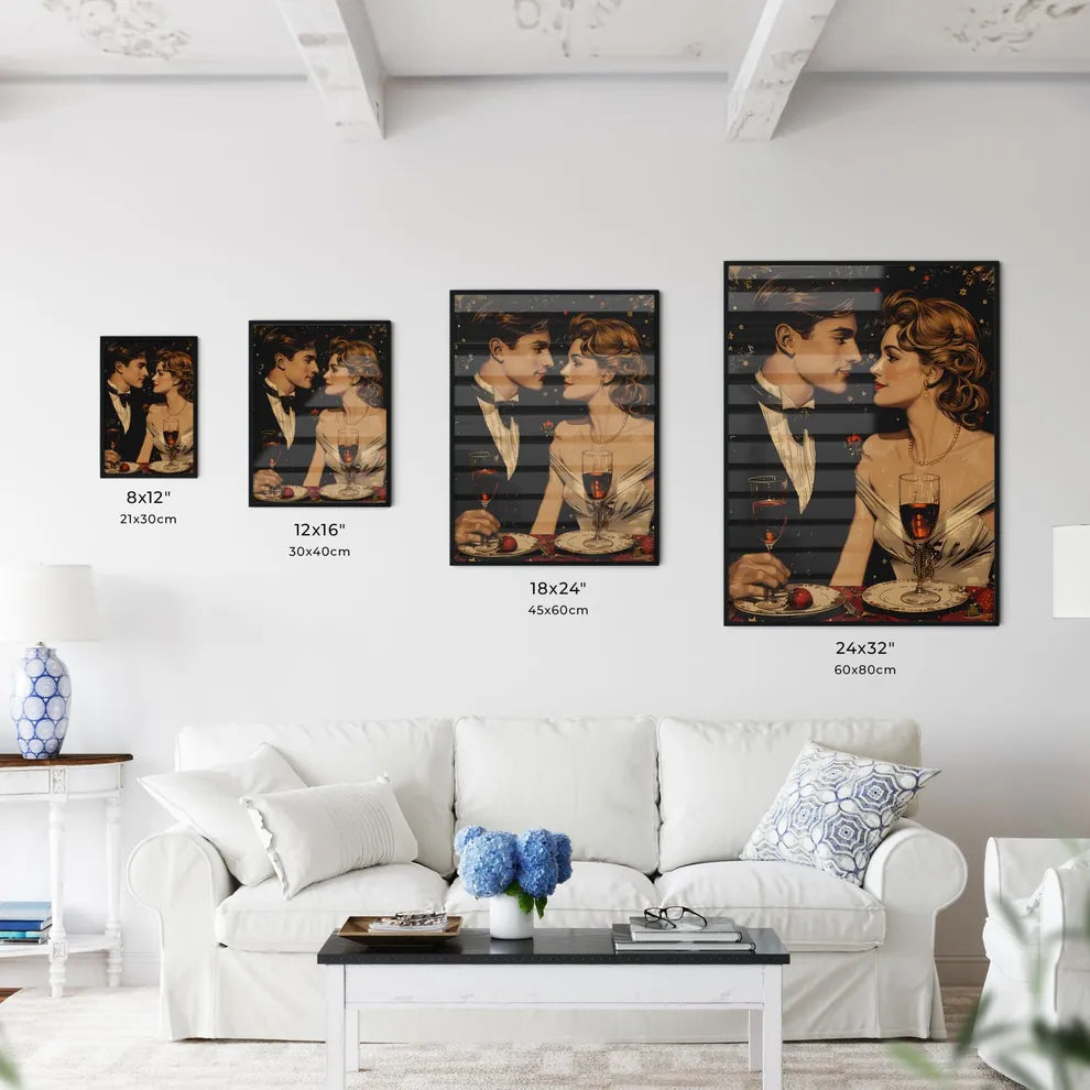 Retro New Year's Eve painting art featuring  - Kitchen Hangings