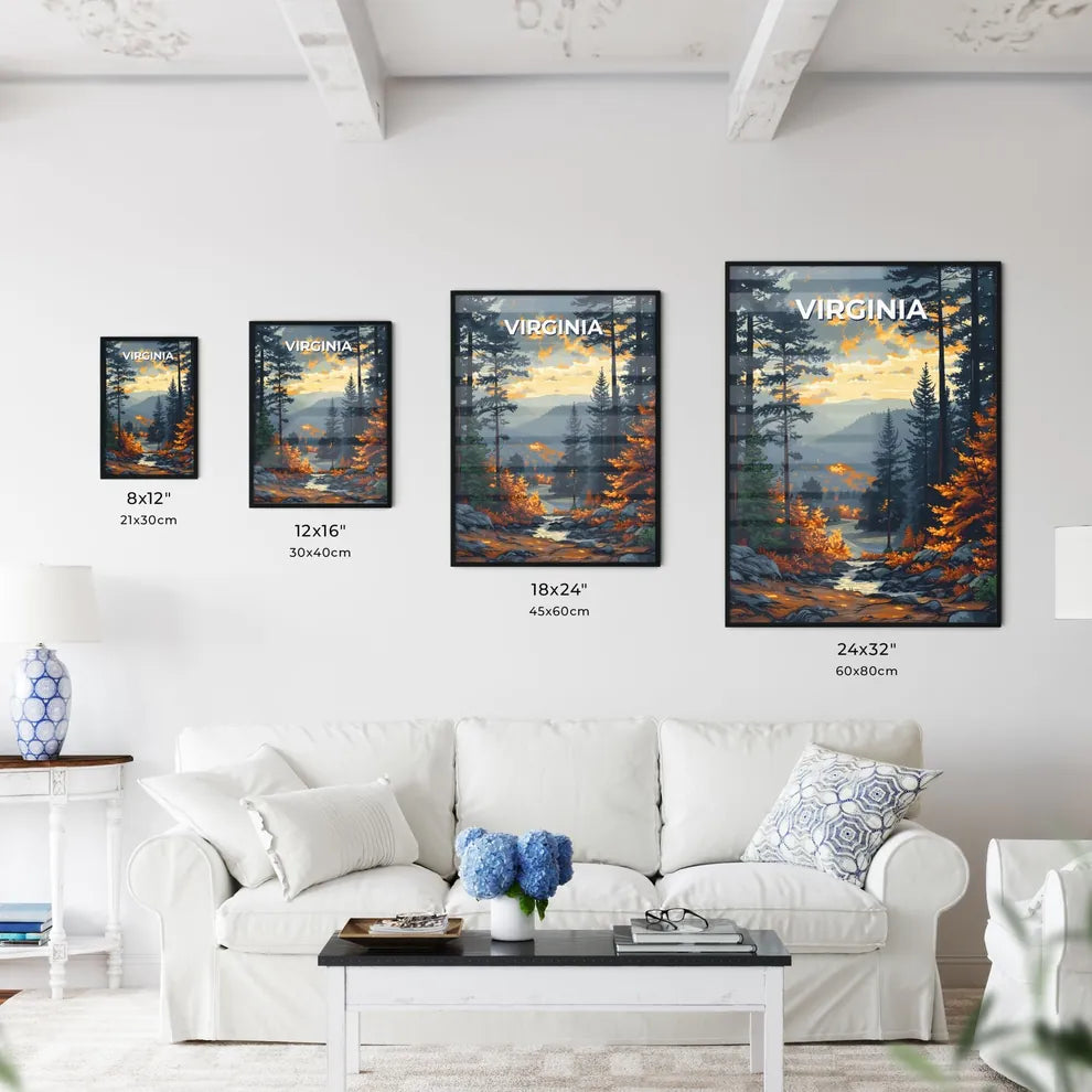 Vibrant Painting of a River Winding Through  - Kitchen Hangings