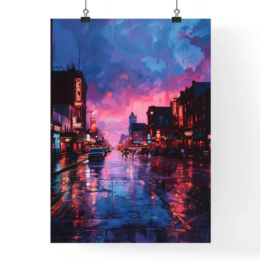 Vibrant Art: BEALE STREET Neon Sign, Weathered Screen Print, Fine Attention to Detail, Chillwave Vibe, Encaustic Inspiration Poster
