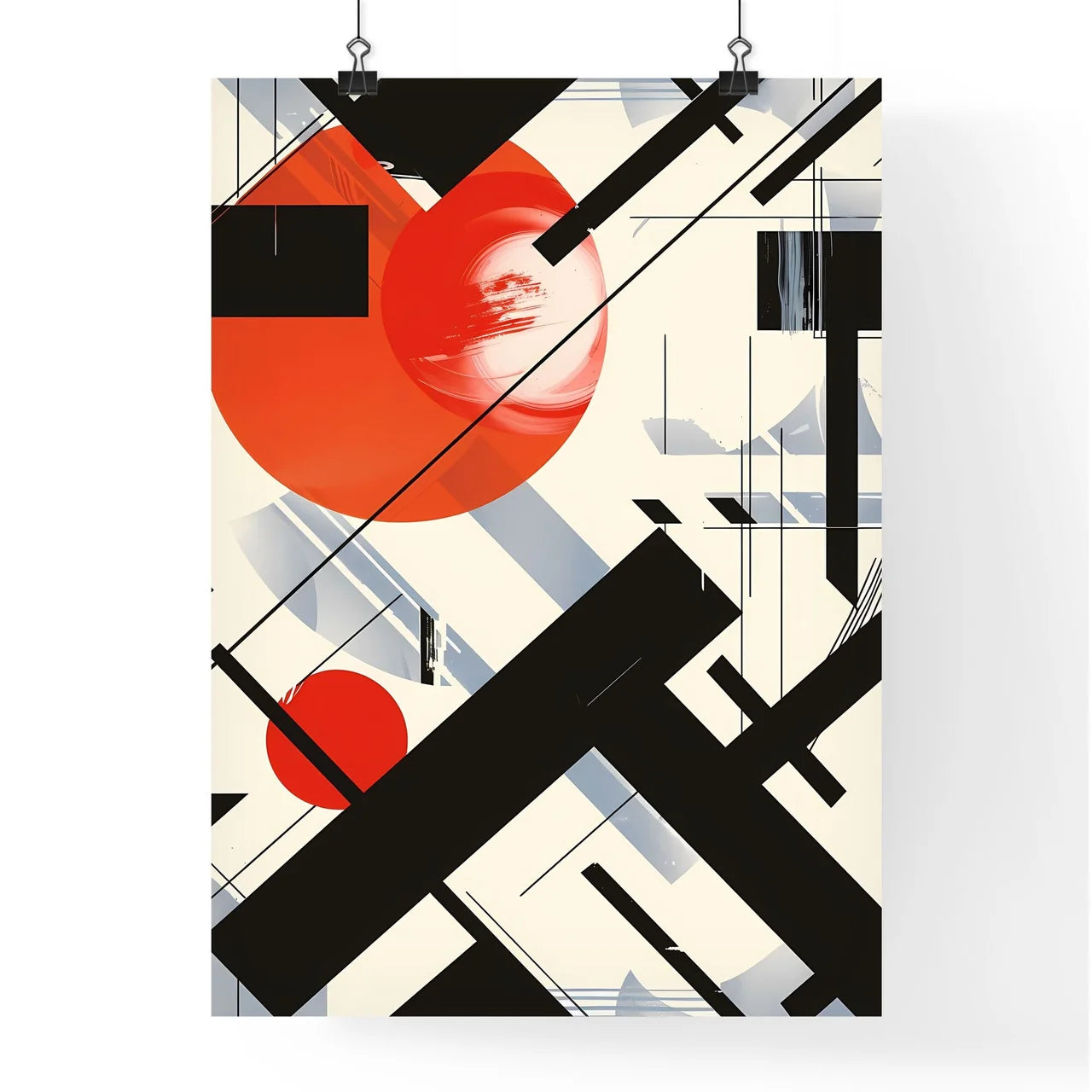 Bauhaus-Inspired Abstract Art Poster