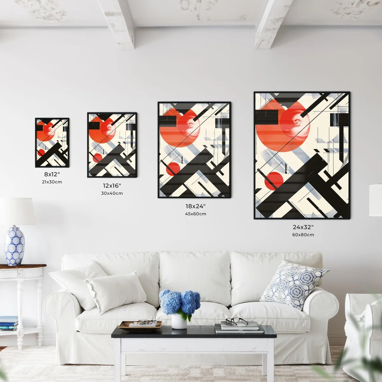 Bauhaus-Inspired Abstract Art - Kitchen Hangings