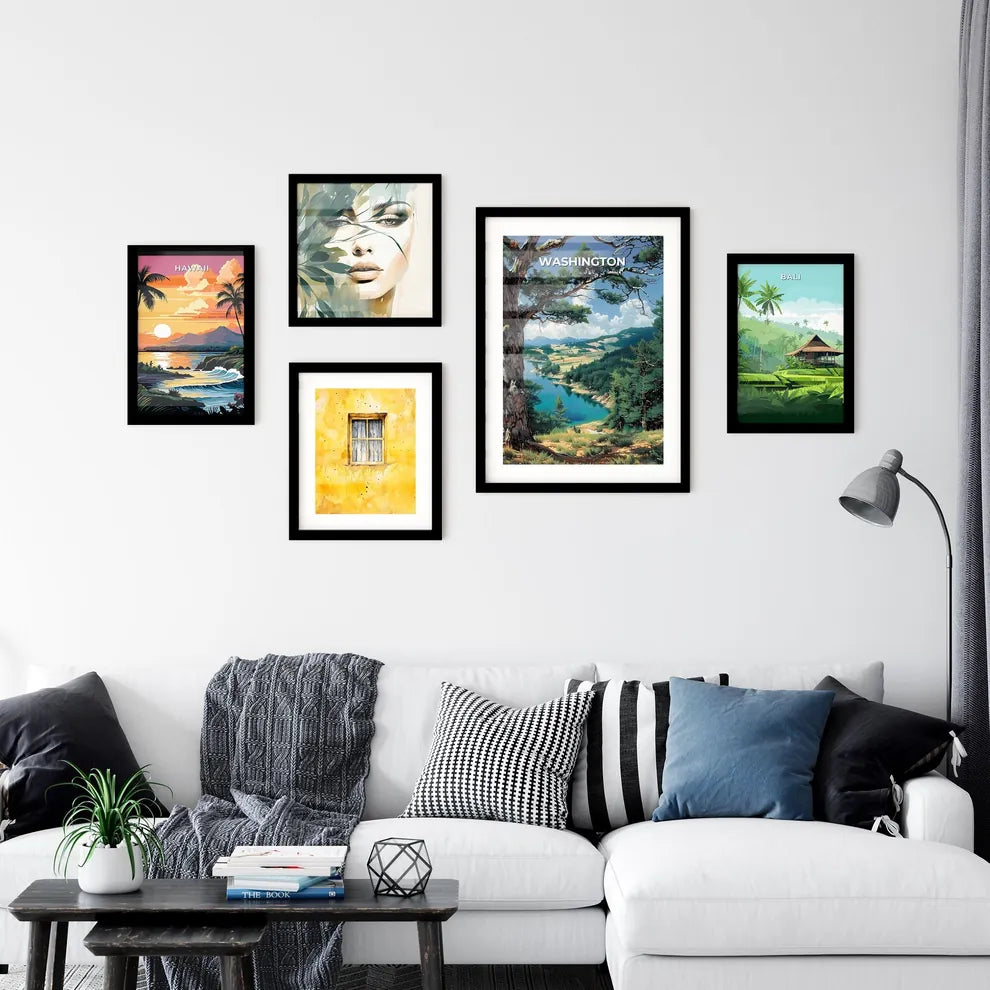 Vibrant Painting of a Washington Landscape Wall Art