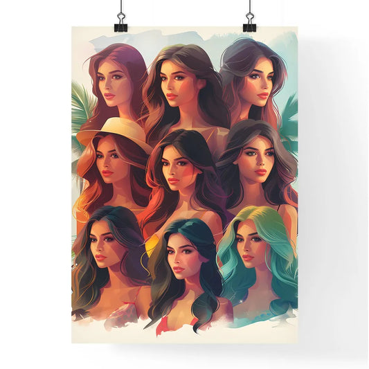 Multiethnic Women in Beach Sundresses Celebr Poster