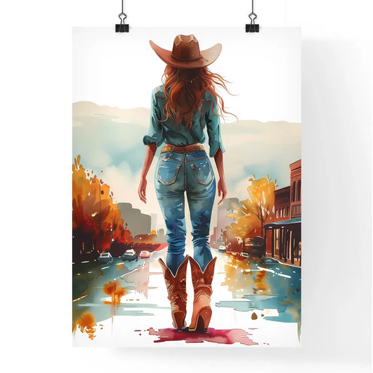 Vibrant Artistic Depiction of a Woman on Nas Poster