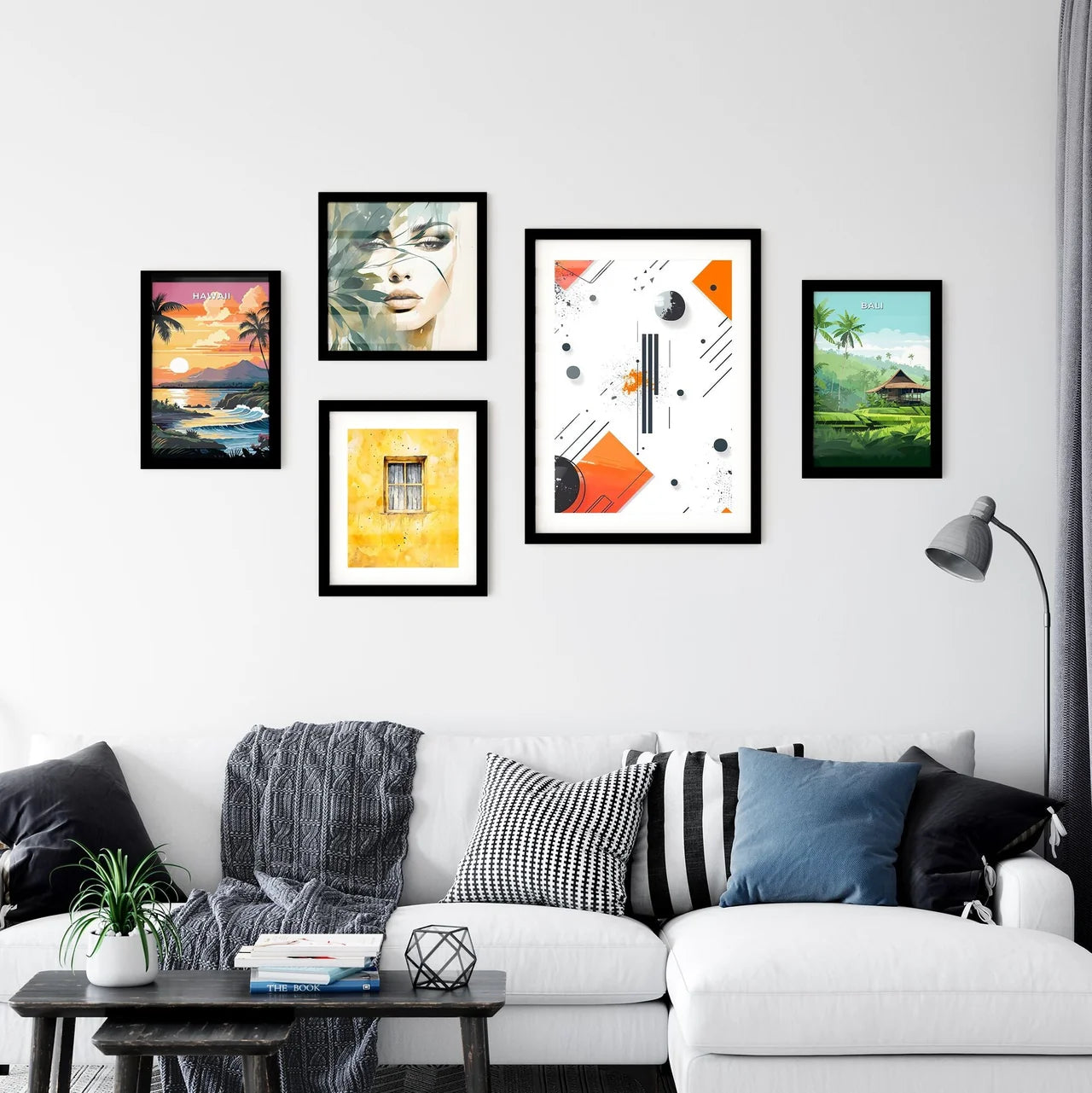 Abstract geometric painting featuring logoma Wall Art