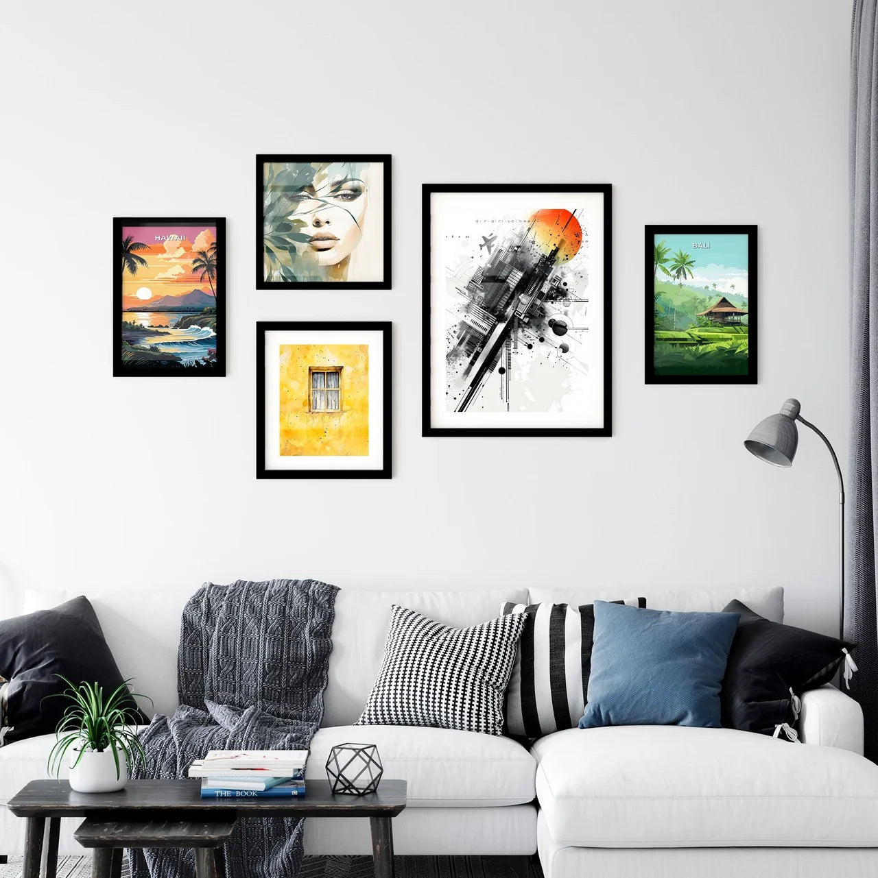 Vibrant Multilayered City Art Wall Art