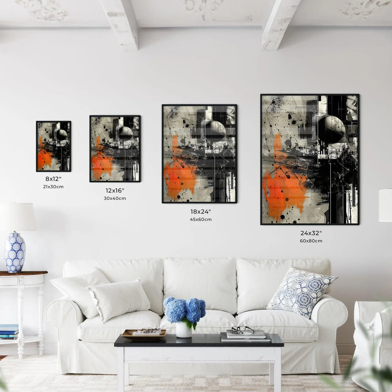 Abstract Geometric Painting - Kitchen Hangings